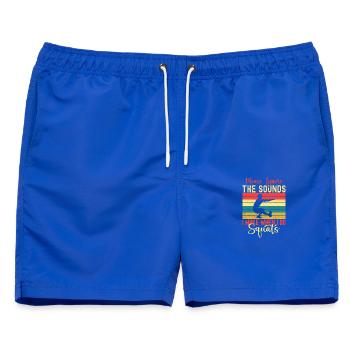 Fitness Fanatics Ignore The Sounds Make Squats - Männer Badeshorts - Royalblau - Vorne - AI Model Male 178 light (178cm)