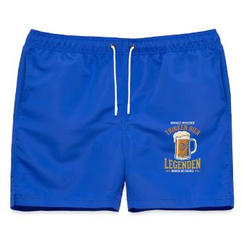Legenden Brauen Ihr Eigenes Bier Hobbybrauer - Männer Badeshorts - Royalblau - Vorne - AI Model Male 178 light (178cm)
