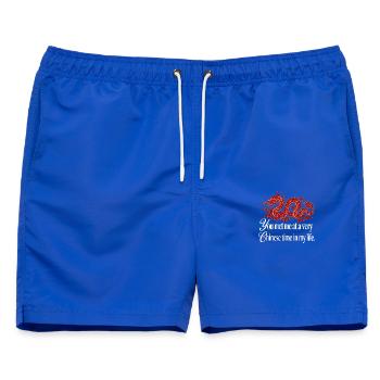 Red Dragon Chinesischer Zeitabschlag - Männer Badeshorts - Royalblau - Vorne - AI Model Male 178 light (178cm)