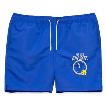  Nur noch ein Satz Retro Tennis Spruch Vintage - Männer Badeshorts - Royalblau - Vorne - AI Model Male 178 light (178cm)