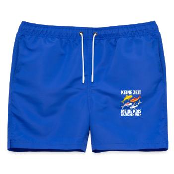  Keine Zeit Meine Kois Brauchen Mich Lustiger Koi - Männer Badeshorts - Royalblau - Vorne - AI Model Male 178 light (178cm)