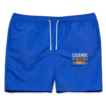Birthday born in 1962 - Männer Badeshorts - Royalblau - Vorne - AI Model Male 178 light (178cm)