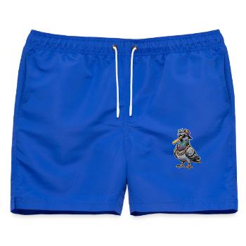 Hip Hop Pommes Taube - Männer Badeshorts - Royalblau - Vorne - AI Model Male 178 light (178cm)
