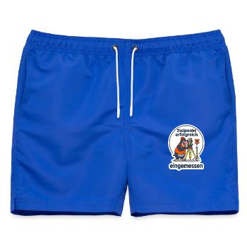 Vermesser Vermessung Techniker Geodät T-Shirt - Männer Badeshorts - Royalblau - Vorne - AI Model Male 178 light (178cm)