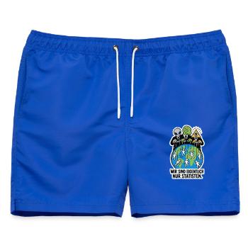 Oben lachen sie sich kaputt - Männer Badeshorts - Royalblau - Vorne - AI Model Male 178 light (178cm)