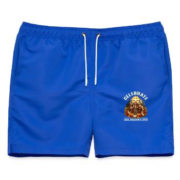 Katholischen Kirche Zu Halloween - Männer Badeshorts - Royalblau - Vorne - AI Model Male 178 light (178cm)