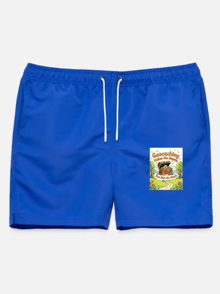 Geocaching von Schätzen macht mich glücklich - Männer Badeshorts - Royalblau
