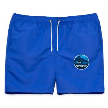 Hat Deutschland überhaupt noch was zu sagen? - Männer Badeshorts - Royalblau - Vorne - AI Model Male 178 light (178cm)