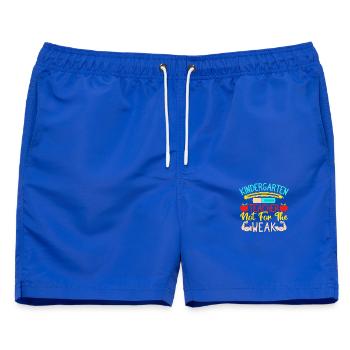 Pre K Teacher Not For The Weak Kindergarten - Männer Badeshorts - Royalblau - Vorne - AI Model Male 178 light (178cm)