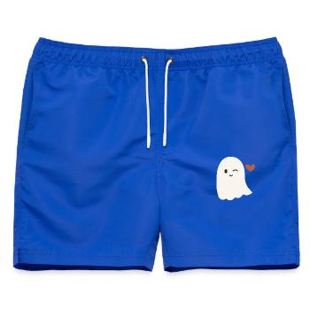 Halloween Geist Herren - Männer Badeshorts - Royalblau - Vorne - AI Model Male 178 light (178cm)