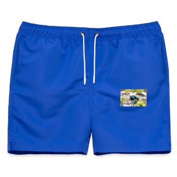 Birkhahn im Moos DSC 3331 - Männer Badeshorts - Royalblau - Vorne - AI Model Male 178 light (178cm)