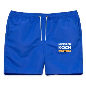 Koch - Männer Badeshorts - Royalblau - Vorne - AI Model Male 178 light (178cm)