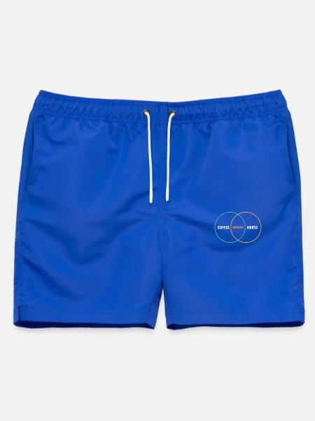 Kaffee-Krankenschwester-Überlebens-Venn-Diagramm - Männer Badeshorts - Royalblau