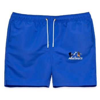 Malinois,Hundesport,Diensthund,Mali,Schäferhund - Männer Badeshorts - Royalblau - Vorne - AI Model Male 178 light (178cm)