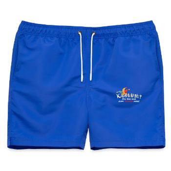 Faschings Kostüm? - Männer Badeshorts - Royalblau - Vorne - AI Model Male 178 light (178cm)