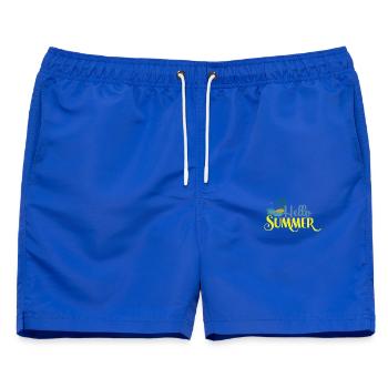 Hallo Summmer - Männer Badeshorts - Royalblau - Vorne - AI Model Male 178 light (178cm)