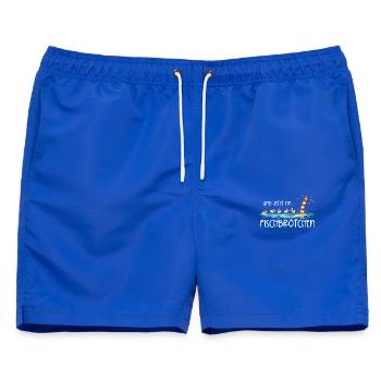 Leuchtturm Fischbrötchen I Nordsee Ostsee Küste - Männer Badeshorts - Royalblau - Vorne - AI Model Male 178 light (178cm)