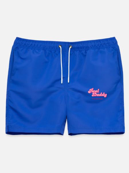 Real Daddy Pink Script Druck - Männer Badeshorts - Royalblau