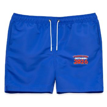 Führerschein 2026 Fahrprüfung Führerscheinprüfung - Männer Badeshorts - Royalblau - Vorne - AI Model Male 178 light (178cm)