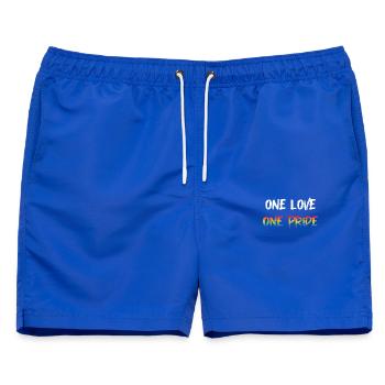 LGBT Pride Month - Eine Liebe, eine Pride - Männer Badeshorts - Royalblau - Vorne - AI Model Male 178 light (178cm)