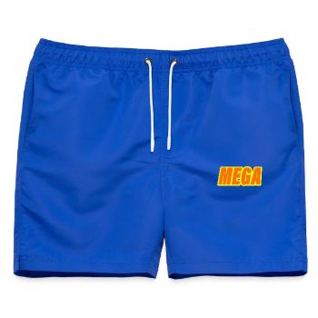 MEGA - Männer Badeshorts - Royalblau - Vorne - AI Model Male 178 light (178cm)