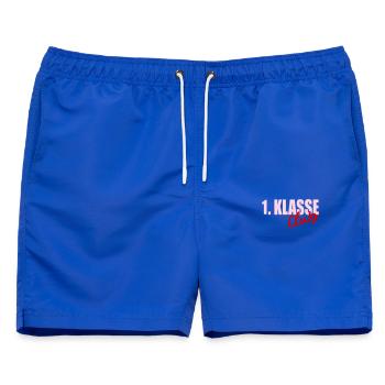Schulanfang Einschulung 1. Klasse - Männer Badeshorts - Royalblau - Vorne - AI Model Male 178 light (178cm)