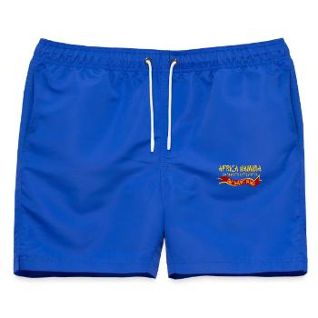Afrika Namibia, Big Daddy Dune, Koordinaten - Männer Badeshorts - Royalblau - Vorne - AI Model Male 178 light (178cm)