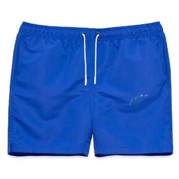 TrendPulse Rallye-Diagramm - Männer Badeshorts - Royalblau - Vorne - AI Model Male 178 light (178cm)