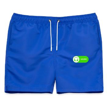 Music-Button - Männer Badeshorts - Royalblau - Vorne - AI Model Male 178 light (178cm)