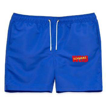 SCHWARZ AUF WEISS - Männer Badeshorts - Royalblau - Vorne - AI Model Male 178 light (178cm)