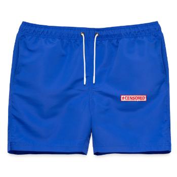 Censored Zensiert - Männer Badeshorts - Royalblau - Vorne - AI Model Male 178 light (178cm)