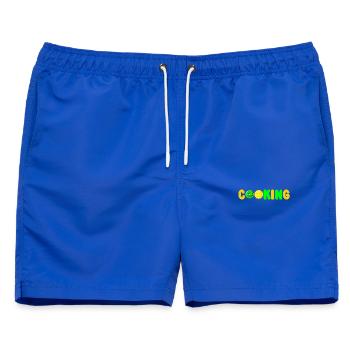 Limetten-Limetten-Kochschürze - Männer Badeshorts - Royalblau - Vorne - AI Model Male 178 light (178cm)