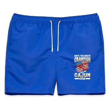 Dat's Too Much Crawfish Said No Cajun Ever - Männer Badeshorts - Royalblau - Vorne - AI Model Male 178 light (178cm)
