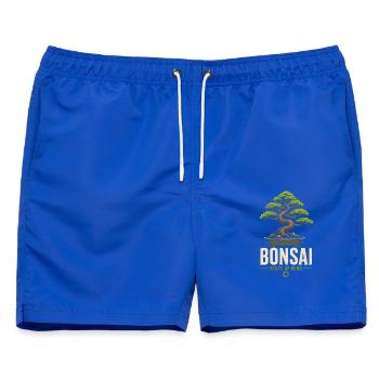 Japanische Bonsai-Baum Pflanze ZenMind Bonsai - Männer Badeshorts - Royalblau - Vorne - AI Model Male 178 light (178cm)