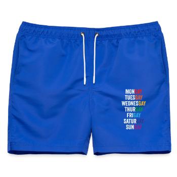 LGBT Pride Month - Mongay, Dienstag... - Männer Badeshorts - Royalblau - Vorne - AI Model Male 178 light (178cm)