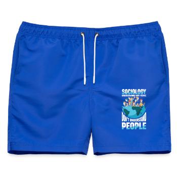  Sociology Understanding Why People Don't - Männer Badeshorts - Royalblau - Vorne - AI Model Male 178 light (178cm)