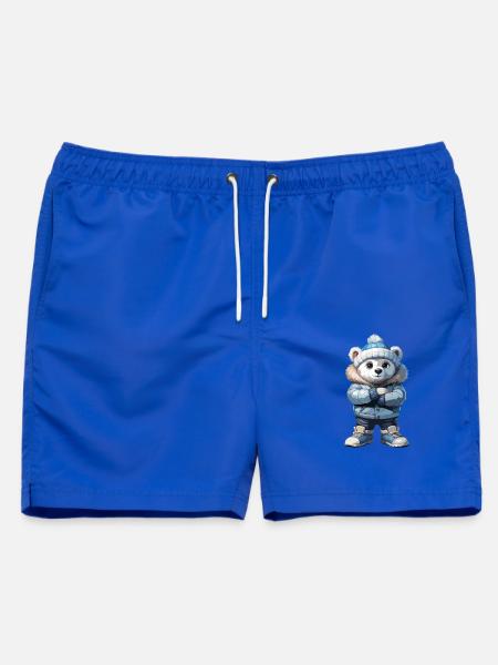 Eisbär Polarbär Teddy Herbst Winter Outfit - Männer Badeshorts - Royalblau