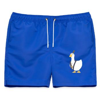 Wo sich Winde treffen – Chinesische Gans – Einsame Wolke - Männer Badeshorts - Royalblau - Vorne - AI Model Male 178 light (178cm)