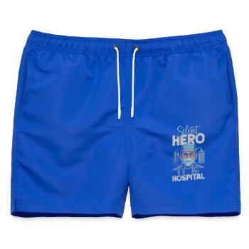 Anesthesiologist Silent Hero Anesthesia - Männer Badeshorts - Royalblau - Vorne - AI Model Male 178 light (178cm)