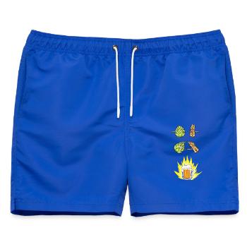 Bier Fusion Hopfen Malz Anime Manga Biertrinker - Männer Badeshorts - Royalblau - Vorne - AI Model Male 178 light (178cm)
