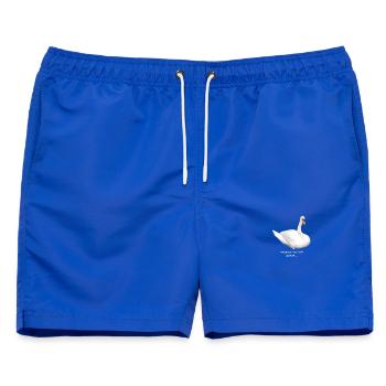 Vergässe was isch gscheh - Männer Badeshorts - Royalblau - Vorne - AI Model Male 178 light (178cm)