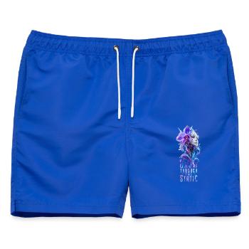 Wechse durch das Rauschen - Männer Badeshorts - Royalblau - Vorne - AI Model Male 178 light (178cm)
