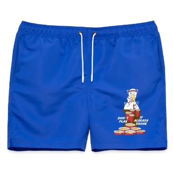 Beer Pong - Männer Badeshorts - Royalblau - Vorne - AI Model Male 178 light (178cm)