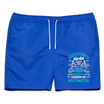 Kältetechniker Klimatechniker Handwerker Spruch - Männer Badeshorts - Royalblau - Vorne - AI Model Male 178 light (178cm)