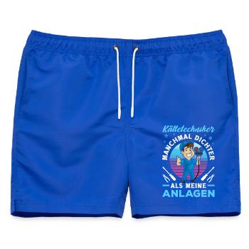 Kältetechniker Klimatechniker Handwerker Spruch - Männer Badeshorts - Royalblau - Vorne - AI Model Male 178 light (178cm)