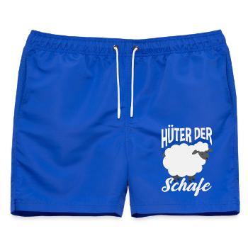 Hüter Der Schafe - Hirte Landwirt Bauer - Männer Badeshorts - Royalblau - Vorne - AI Model Male 178 light (178cm)