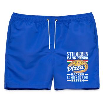 Pizza Backen Können Nur Die Besten - Männer Badeshorts - Royalblau - Vorne - AI Model Male 178 light (178cm)