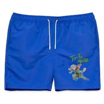 To-Fu Meister - Männer Badeshorts - Royalblau - Vorne - AI Model Male 178 light (178cm)