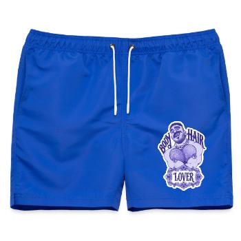 Haarliebhaber - Männer Badeshorts - Royalblau - Vorne - AI Model Male 178 light (178cm)