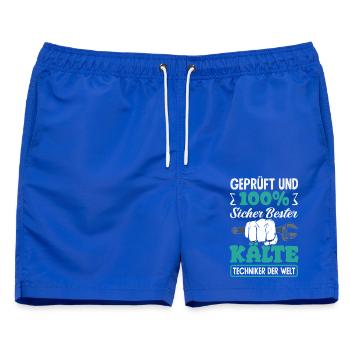Kältetechniker Klimatechniker Handwerker Spruch - Männer Badeshorts - Royalblau - Vorne - AI Model Male 178 light (178cm)